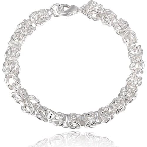 New Listing beautiful silver color bracelets for women H073 high quality fashion jewelry wholesale Christmas gifts