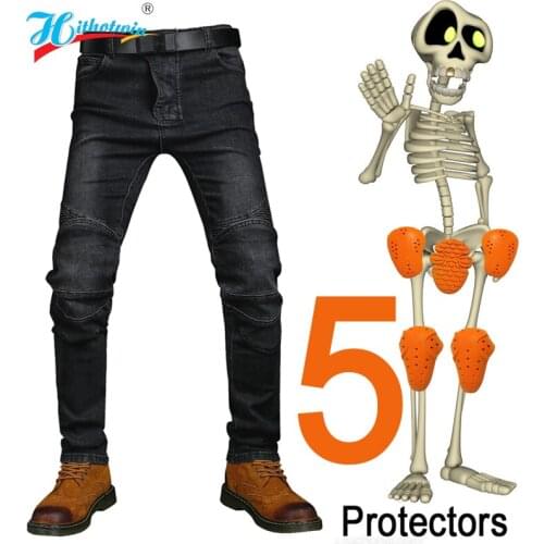 Men and women Motorcycle Pants outdoor Riding trousers Motorcycle jeans shatter-resistant Motorcycle Jeans with knee Pads