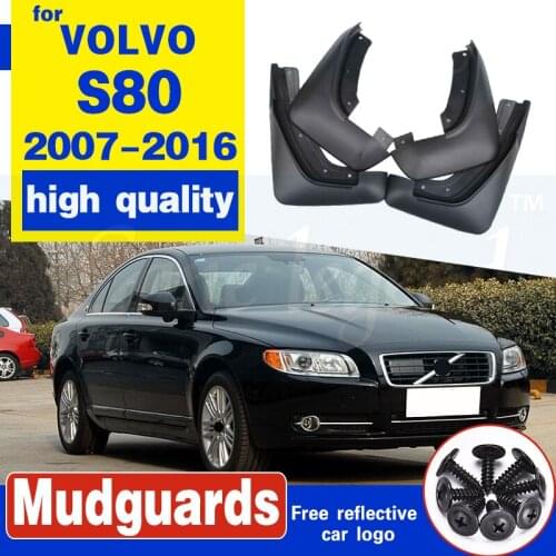 Set Molded Car Mud Flaps For VOLVO S80 2007-2016 Mudflaps Splash Guards Mud Flap Mudguards Fender 2015 2014 2013 2012 2011 2010