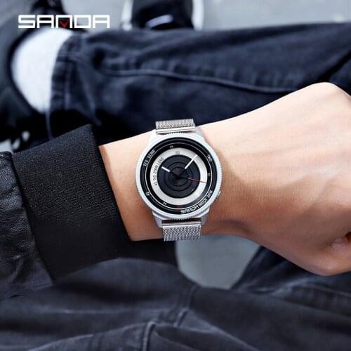 BASID Top Brand Luxury Modern Mens Watches Creative Dial Wristwatch Waterproof Sport Watch Gentleman For Gifts Male Business