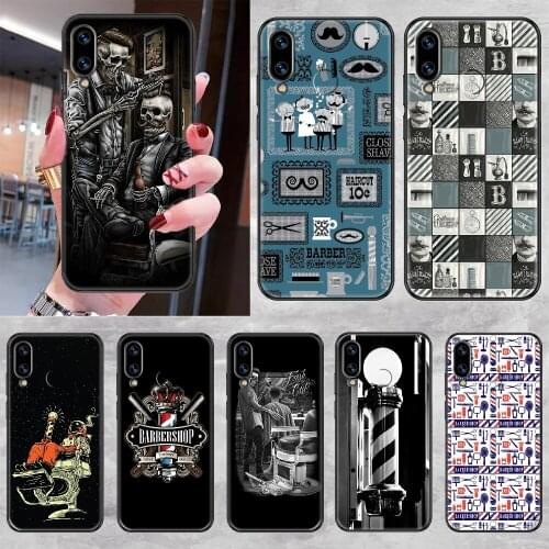 Barber Hair shop Phone case For Huawei Honor 6 7 8 9 10 10i 20 A C X Lite Pro Play black luxury shell art prime 3D cell cover