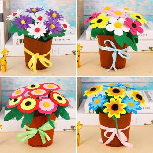 Kids DIY Arts and Crafts Toys Child Handmade Potted PlantsKindergarten Early Learning Education Toys Montessori Teaching Aids