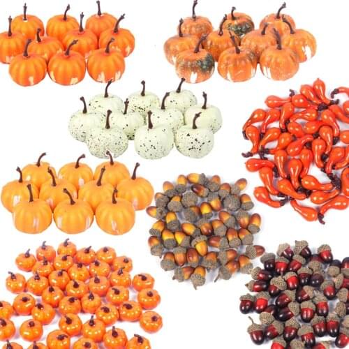 Halloween Fake Vegetables Simulation Pumpkin Decoration DIY Crafts Table Ornaments Artificial Pumpkin Halloween Props Decor