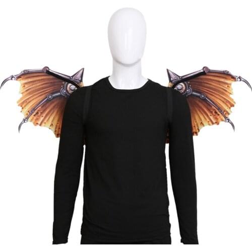 Punk Dragon Wings Halloween Carnival Foldable Non-woven Fabric Printed Elastic Shoulder Strap Easy to Wear Suitable for Adults