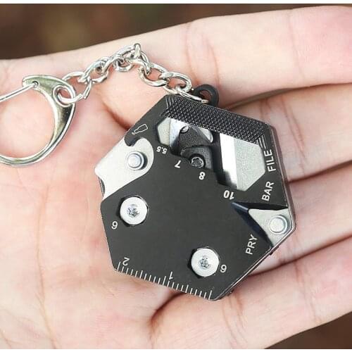 Multifunctional Hexagon Coin Outdoor EDC Tool Hexagon Folding Coin Knife Keychain Screwdriver Pocket Fold Mini coltello Gear Pee