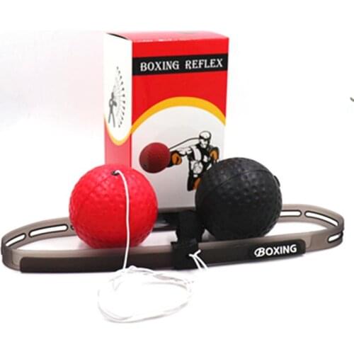 Boxing Reflex Ball Set 2 Difficulty Level Boxing Balls Head-Mounted Speed Ball Boxing Ball Reaction Double Ball Decompression