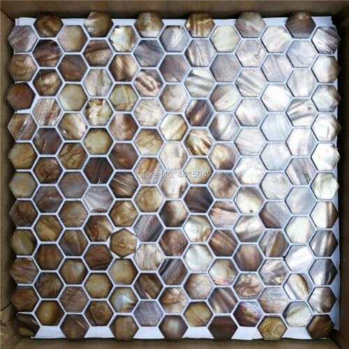 Natural mother of pearl mosaic tile for home decoration backsplash and bathroom wall tile hexagon pattern 1 square meter/lot