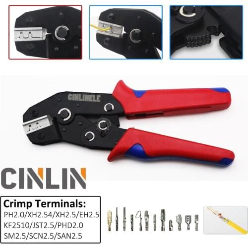 0.08-0.5mm 28-20AWG SN-01BM Terminals Crimping Tools Robust Crimper Dies for PH2.0 XH2.54 KF2510 JST2.5 PHD2.0 SM2.5 SCN/SAN2.5