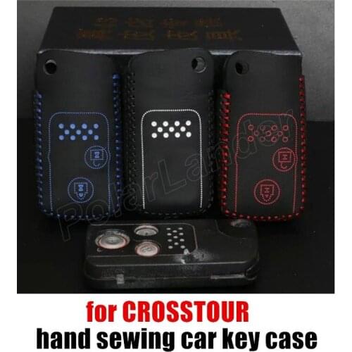 Only Red original handmade Hand Sewing Car Key Case Genuine Leather Car Key Cover fit for HONDA FIT CRV CROSSTOUR casual style