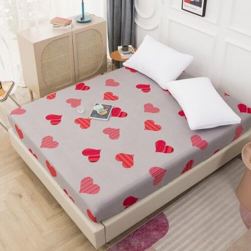 Printing Bed Mattress Cover 160*200cm Sanding Mattress Protector Bed Pad Fitted Sheets Bed Cover with Elastic Hot Dropshipping