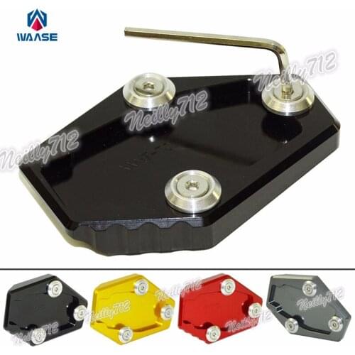 Motorcycle Kickstand Foot Side Stand Extension Pad Support Plate For DUCATI MONSTER 795 2012 2013 2014 2015 Black Gold Gray Red