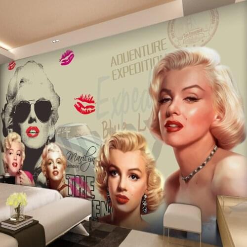 Custom Fashion Woman Photo Wallpaper European-style Picture Of Marilyn Monroe Wall Papers Study Room Sofa Background Home Decor