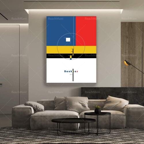Bauhaus Poster. Digital printing. Modern architecture. Scandinavian style. Gift for architect
