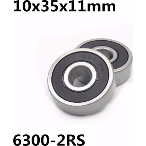 1Pcs 6300-2RS ball bearing 10x35x11 mm deep groove ball bearing High quality 6300RS 6300