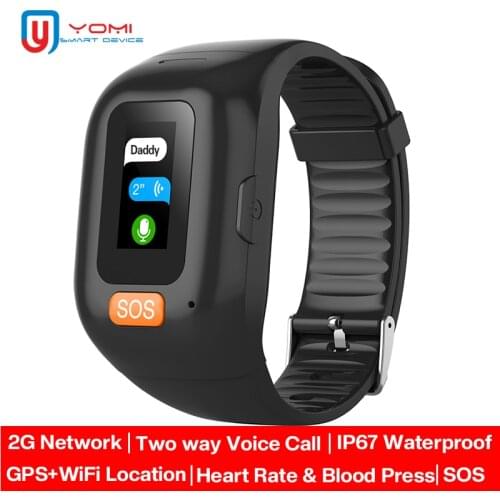 2G Network Android Watch for Elder GPS WiFi Tracker Heart Rate Blood Pressure Monitor SOS Call Band Watch Clock with G-sensor