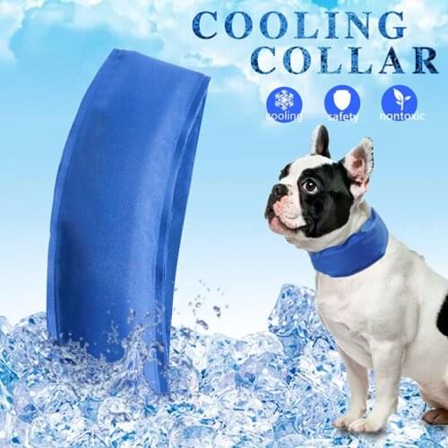 Dog Cooling Collar Bandana Scarf Pets Bulldog Summer Sunstroke Cool Neck Wrap A1