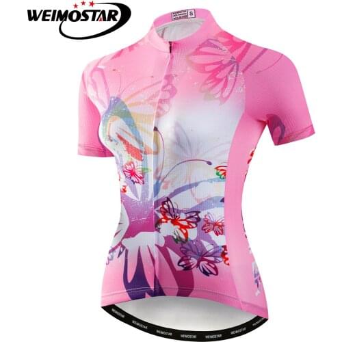 Weimostar Cycling Jersey Women Summer MTB breathable Racing Cycling Clothing Bike shirt Riding Ropa Ciclismo Maillot