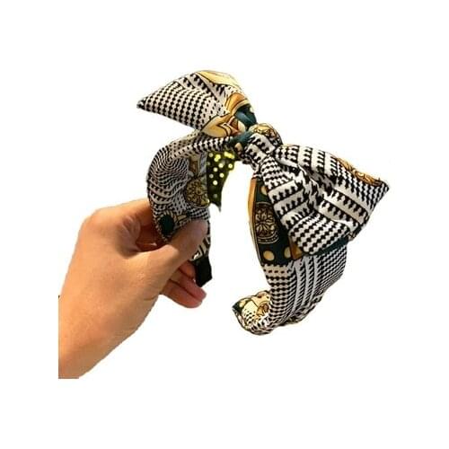 2021 NEW High Quality Big Bow Womens Simple Wide-brimmed Hairpin Satin Western Style Headband Headwear Wholesale/ Drop Shipping