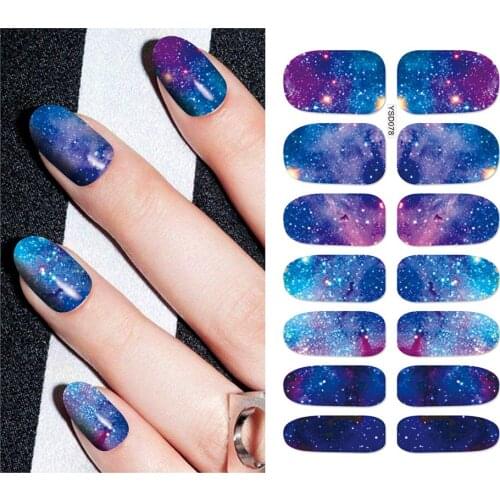 1PC 10.5*6cm Gorgeous Starry Sky 3D DIY Nail Art Stickers Lava Glittering Golden Nail Decal Slider Leopard Grain Manicure Decor