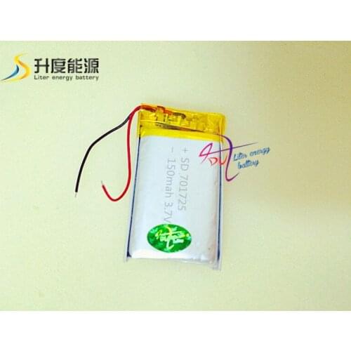 20pcs SD li-ion polymer battery for electric watch 701725, 071725 3.7v 150mah