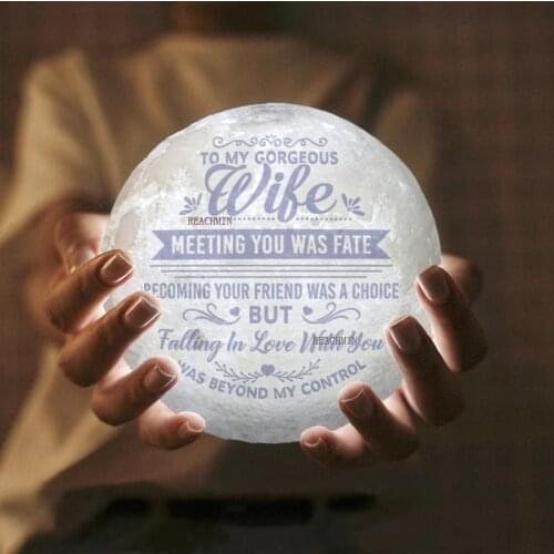 3D Print Moon Lamp Rechargeable Color Change 3D Light Touch Moon Lamp Night Lamp for Home Christmas gifts Send off family