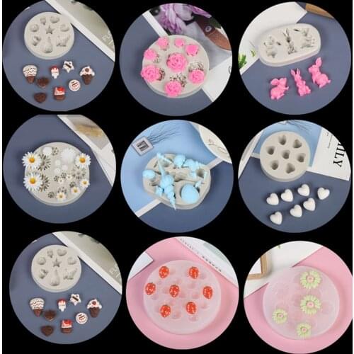 3D Carving Silicone Mold Stamping Flower Cake Cookies Ice Cream Biscuits Candies Aromatherapy Gypsum