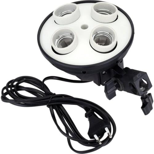 200W Studio Light Lamp Adapter for Photo Video Studio Softbox 4 in 1 E27 Base Socket Light Lamp Bulb Holder Adapter