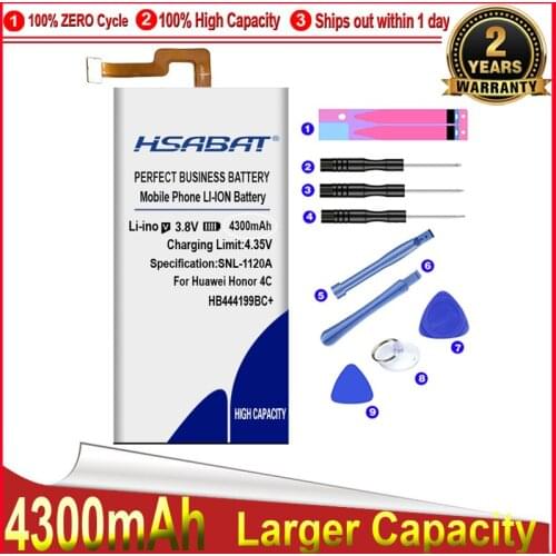 HSABAT 4050mAh HB444199EBC+ Battery for Huawei Honor 4C C8818