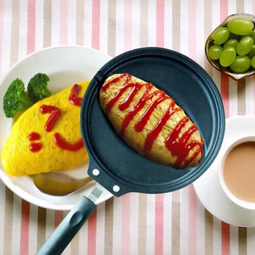 Nonstick Frying Pan Pancake Omurice Mold Omelette Egg Pan with Anti-scalding Handle Kitchen Cookware