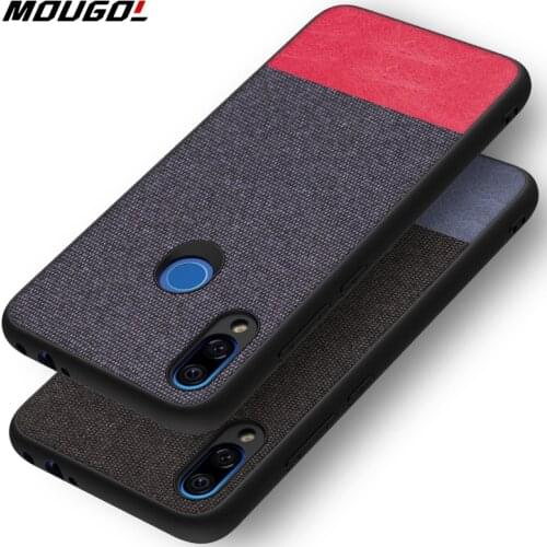 For Redmi Note 7 Pro Case Cloth Fabric Silicone Soft Edge Shockproof Cover for Xiaomi Mi 9T Redmi K20 Note 5 6 7 Pro Plus Case