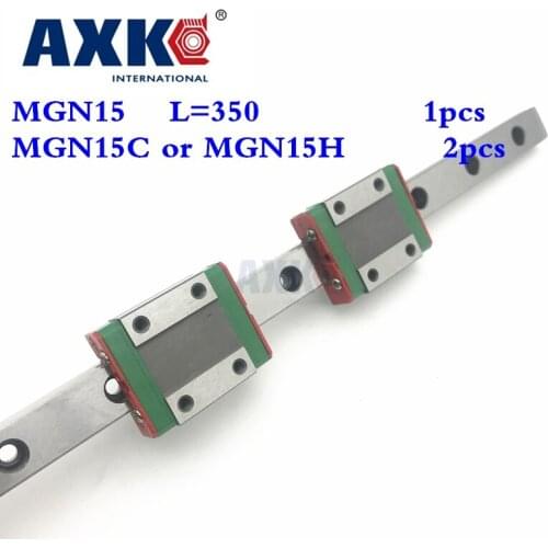 Cnc Router Parts New 15mm Miniature Linear Guide Mgn15 L= 350mm Rail + 2pcs Mgn15c or Mgn15h Cnc Block For 3d Printer Parts Xyz