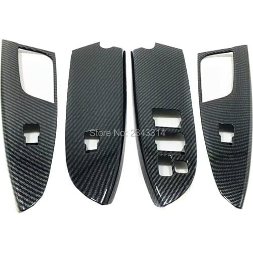 For Mitsubishi Eclipse Cross 2018 2019 ABS Car Glass Window Switch Control Panel Trim Bezel Frame Stickers Covers Accessories