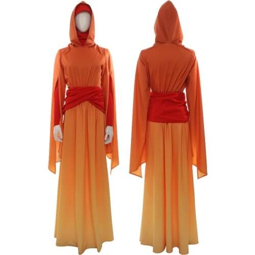 Adult Women Halloween Star Queen Amidala Dresses Cosplay Costume Outfit Masquerade Party Full Props Suit