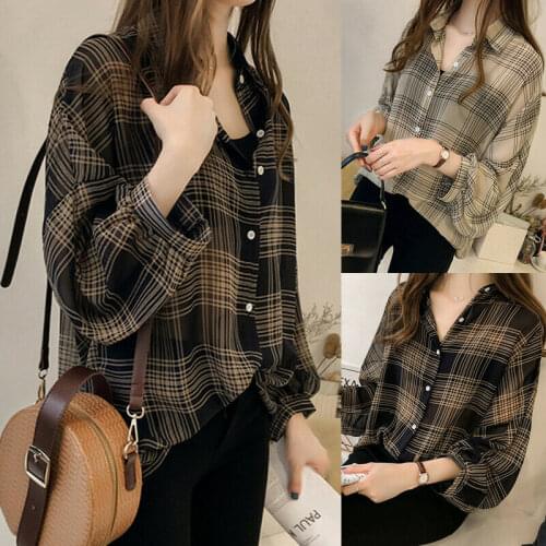 New Fashion Women Summer Long Sleeve Button V Neck T Shirt Casual Blouse Tops Plus Size Bikini Cover Up