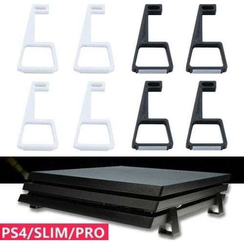 4PCS Game Console Horizontal Holder Bracket Cooling Feet Desktop Stand For Sony PlayStation4 PS4 Slim Pro Game Accessories