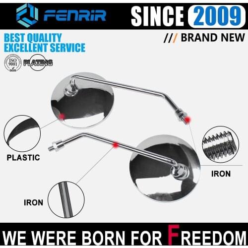 Chrome Motorcycle Side Mirror for Vespa GTS PX Sprint Primavera GTV Honda Pcx Dio Little Cub Benryi VTR250 Metropolitan Zoomer