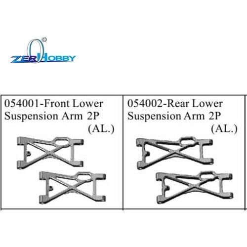 Hsp racing rc car accessories upgradable spare parts suspension arm for hsp 1/5 brushless buggy 94059 (part no. 054001, 054002)