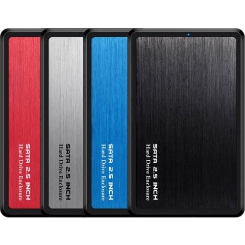 2.5inch USB 3.0 SATA Hd Box HDD Drive External HDD Enclosure black Case Tool Free 5 Gbps Support UASP for SSD/ 2TB Hard Disk