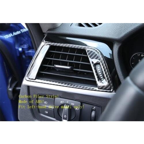 Lapetus Dashboard Side Air Condition AC Outlet Vent Cover Trim For BMW 3 4 Series f30 f32 320li 2013 - 2018 Carbon Fiber Style