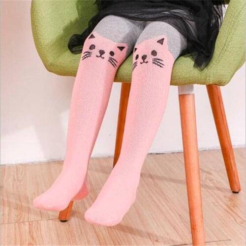 Cute Baby Girls Pantyhose Toddler Kids Tights Stockings Cartoon Children Tights Infants Spring Autumn Tights