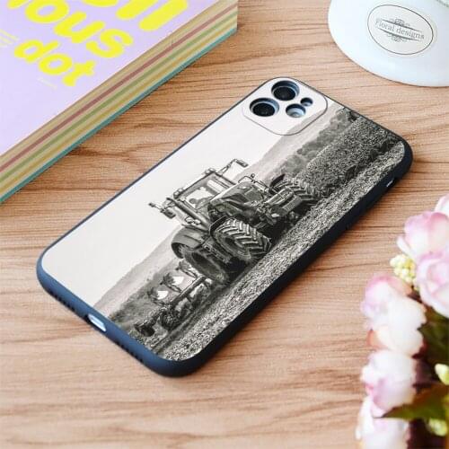 For iPhone Ploughing In The Surrey Hills Uk Print Soft Matt Apple iPhone Case 6 7 8 11 12 Plus Pro X XR XS MAX SE