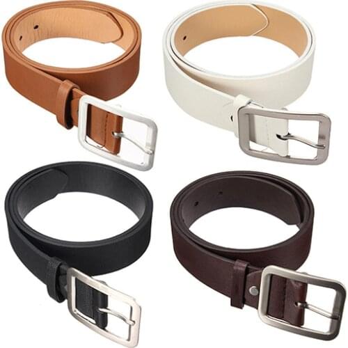 2021 New Mens Stylish Casual Waistband PU Leather Pin Buckle Waist Strap Business Belt