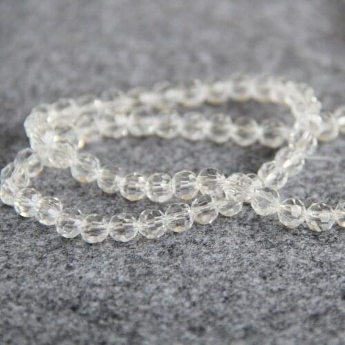 2021 New For Necklace 6mm Faceted Clear White AB+ Colorful Glass Crystal Beads Loose 15inch DIY Fashion Jewelry Making Design