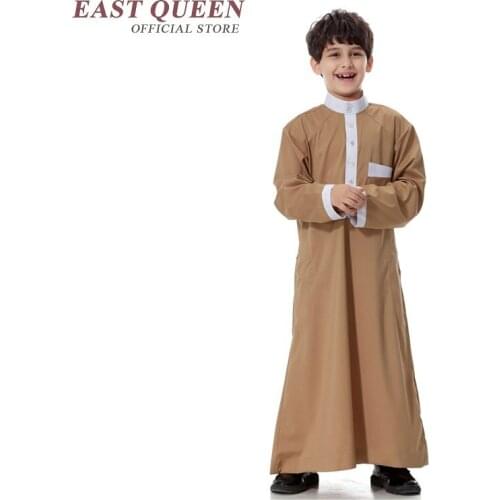 2019 New Arrival muslim children clothing stand collar muslim robe childrens kaftan jubba thobe plus size S-XXXL AA2389 YQ