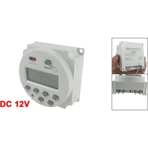 Panel Mount CN101A AC/DC 12V 24V AC110V 220V 16A Amps Digital LCD Programmable Timer Switch Time Relay