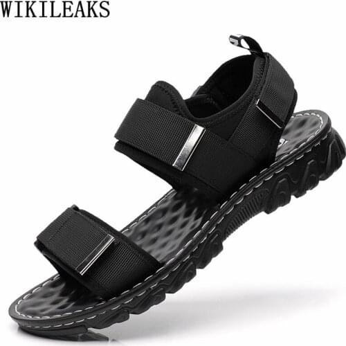 Designer Brown Summer Shoes Men Beach Shoes Man Black Summer Sandals for Men Outdoor Casual Shoes Man Beach Sandals Chaussures