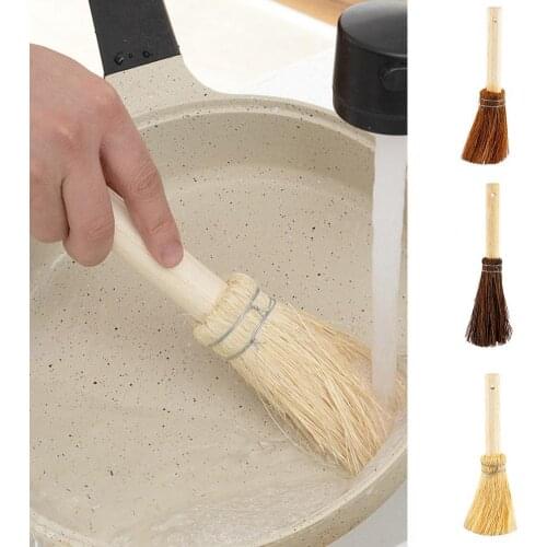 Wood Novel Wood Long Handle Easy Hold Cleaning Washing Brush Wear-resistant Pan Brush Practical for Kitchen