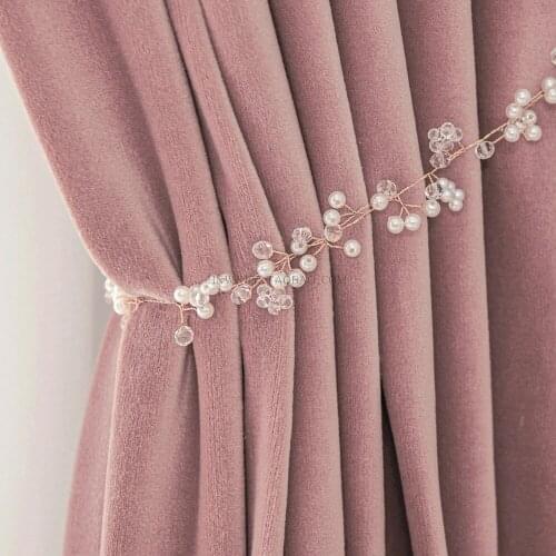 Width 110'' Light Luxury Modern Shade Warm Velvet Fabric By The Yard For Curtain Material