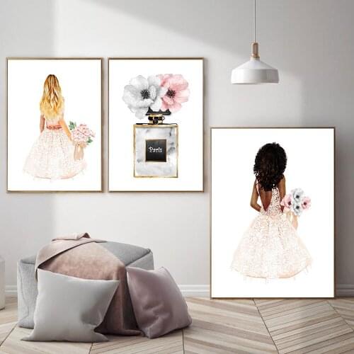 Scandinavian Modern Poster Perfume Canvas Painting Flower Art Print Minimalist Bedroom Wall Picture For Living Room Home Decor
