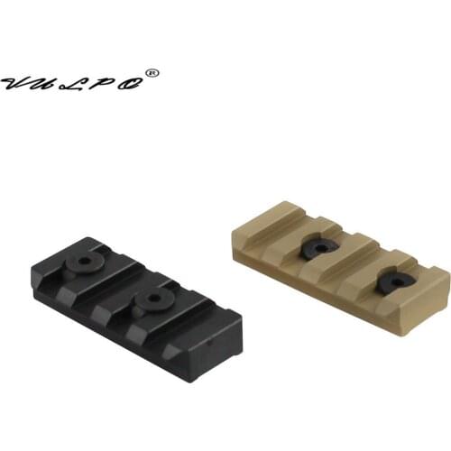 VULPO Tactical Keymod 4 Slot Picatinny Rail Segment CNC Aluminum Mount for Keymod Handguard BK DE
